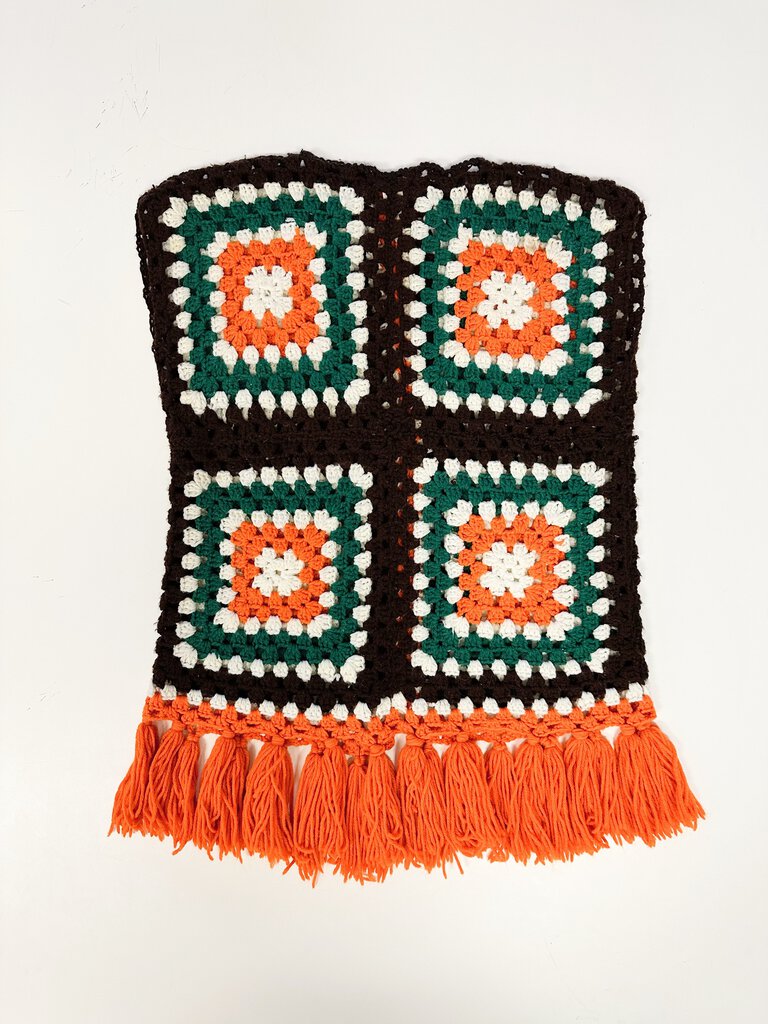 Granny Square Duster with Fringe