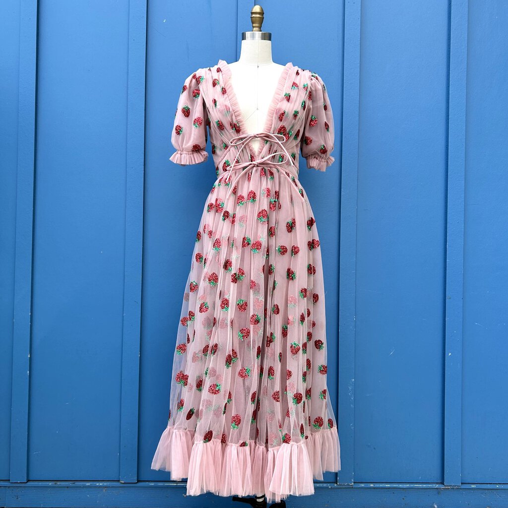 THE Strawberry Midi Dress | LUX & IVY