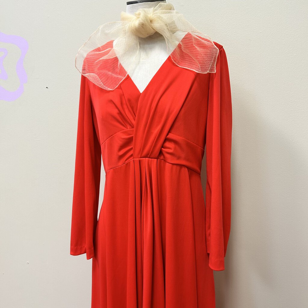Vermillion Gathered Waist Maxi Dress