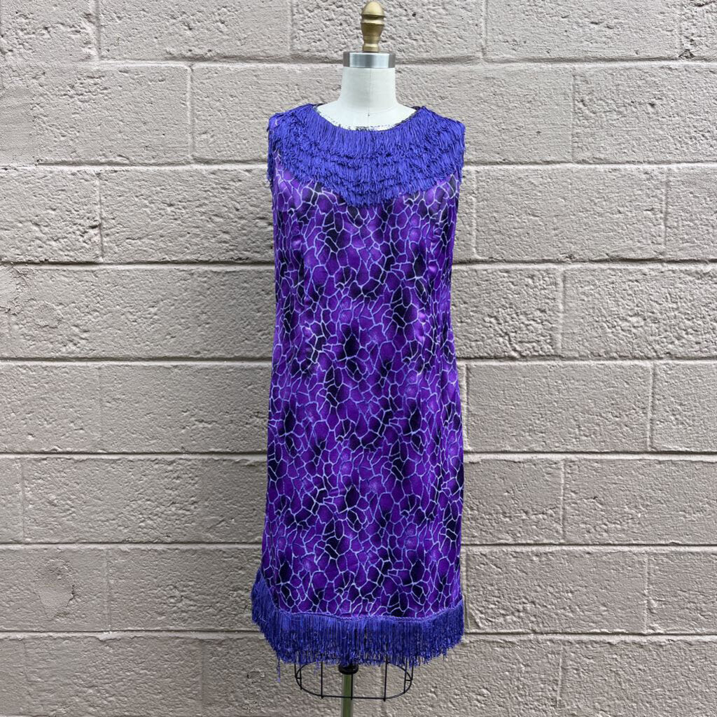Handmade Purple fringe Dress | LUX & IVY Handmade Purple fringe Dress | LUX & IVY
