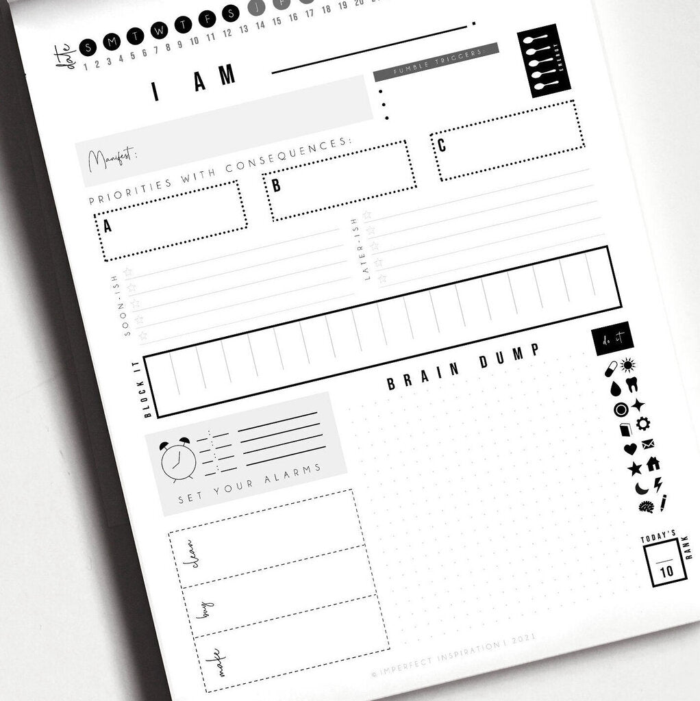 Daily ADHD Notepad Planner | LUX & IVY