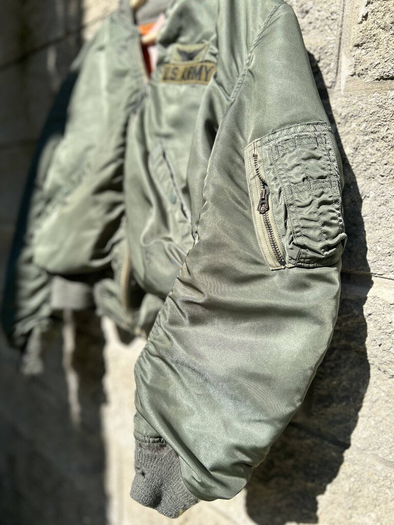 Vietnam-Era Distressed Army Bomber Jacket