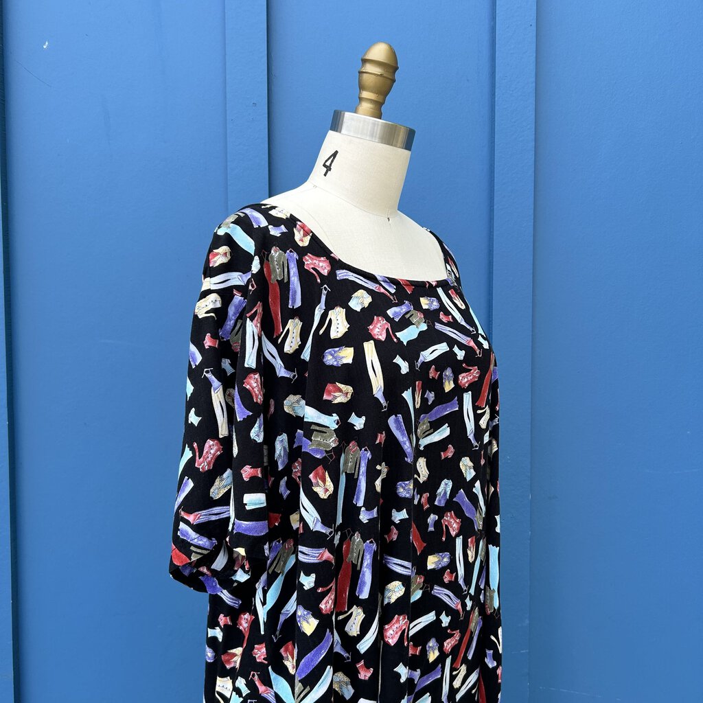 90s Paradiso Clothing Print Pattern Dress