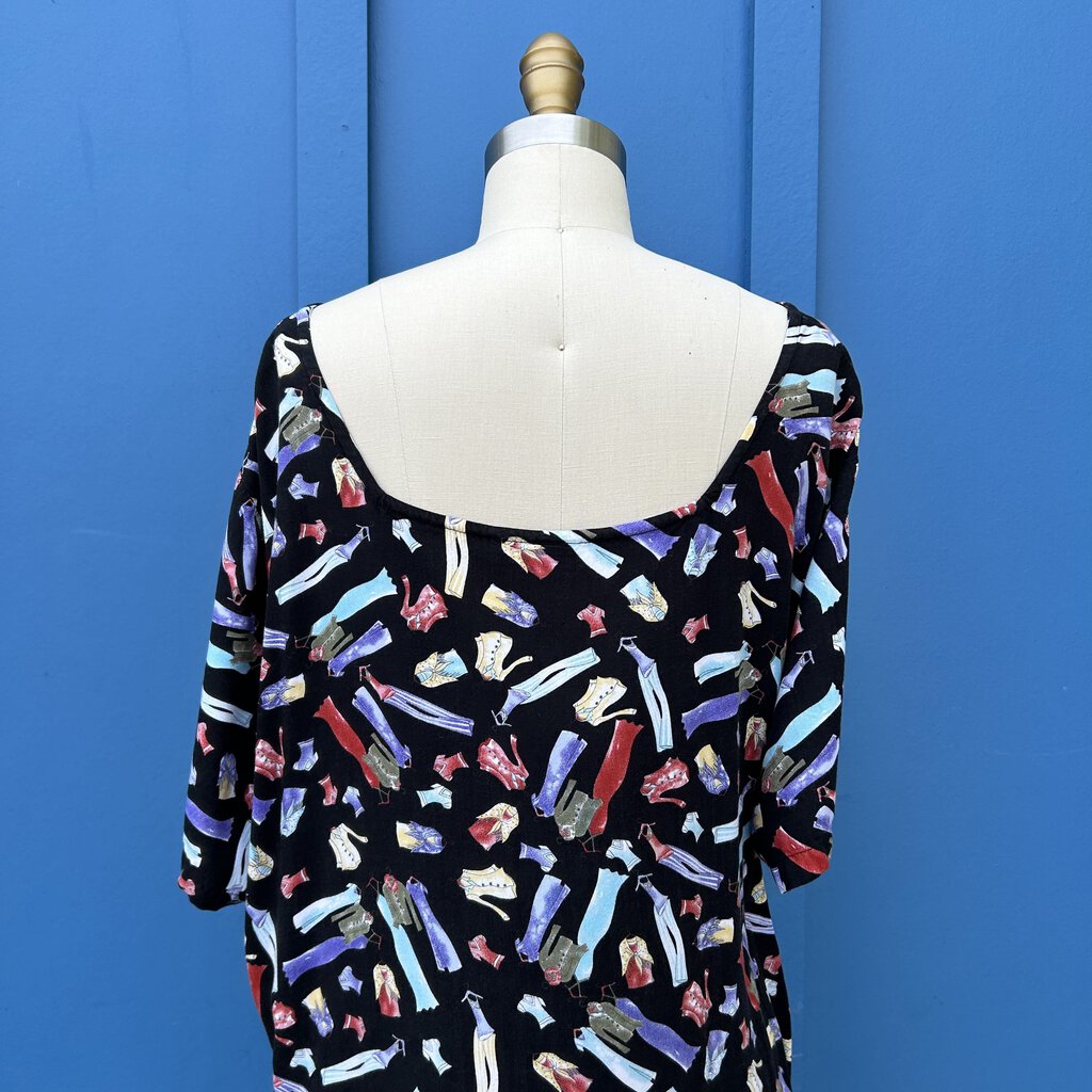 90s Paradiso Clothing Print Pattern Dress