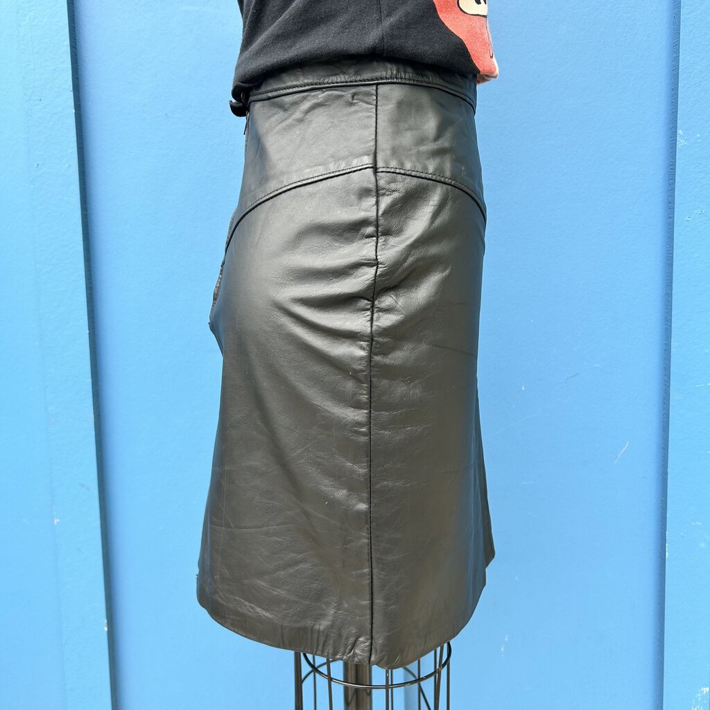 90s Leather Mini Skirt