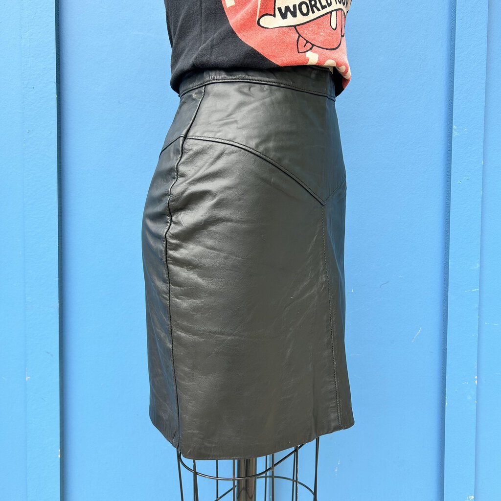 90s Leather Mini Skirt