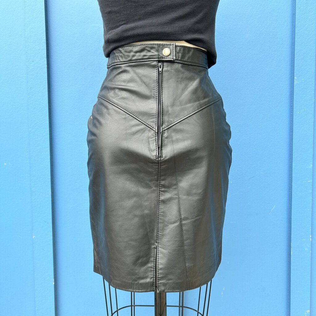 90s Leather Mini Skirt