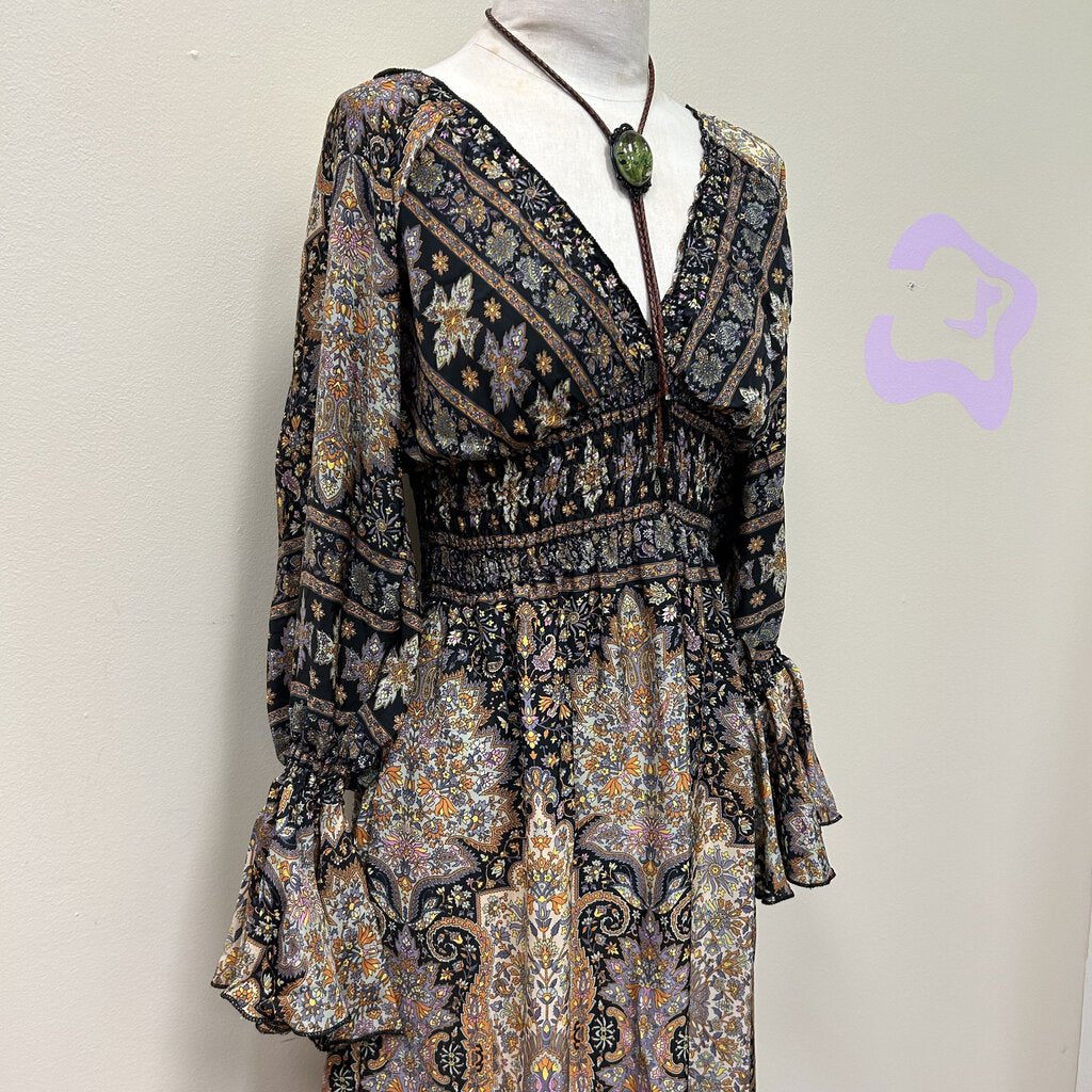 Nomad Whimsigoth Boho Midi Dress