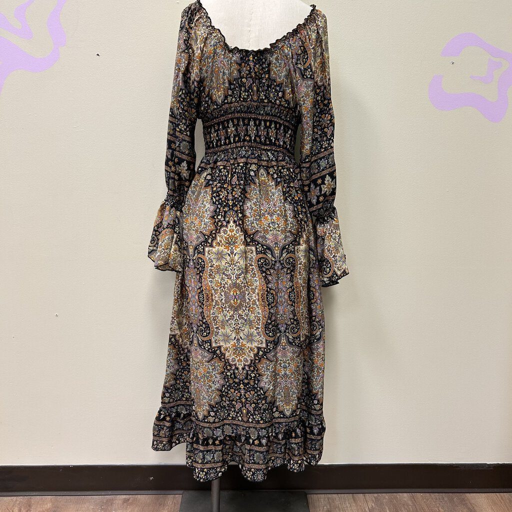 Nomad Whimsigoth Boho Midi Dress