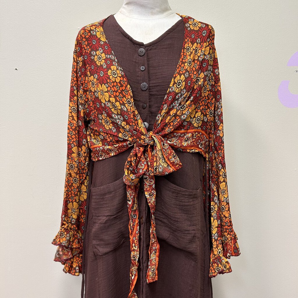 Simona Silk Bell Sleeve Hippie Boho Wrap