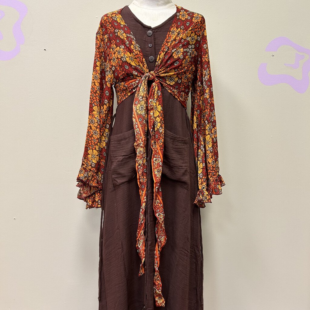 Simona Silk Bell Sleeve Hippie Boho Wrap