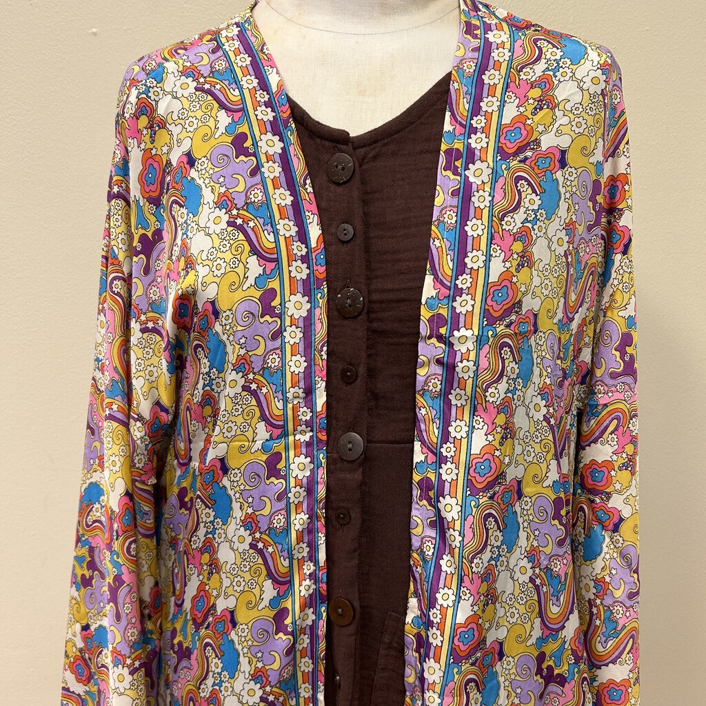 Rainbow Hippie Boho Psychedelic Kimono