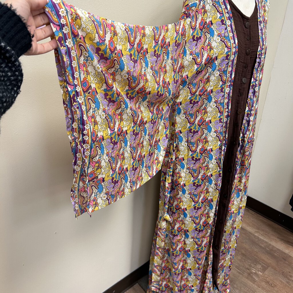 Rainbow Hippie Boho Psychedelic Kimono