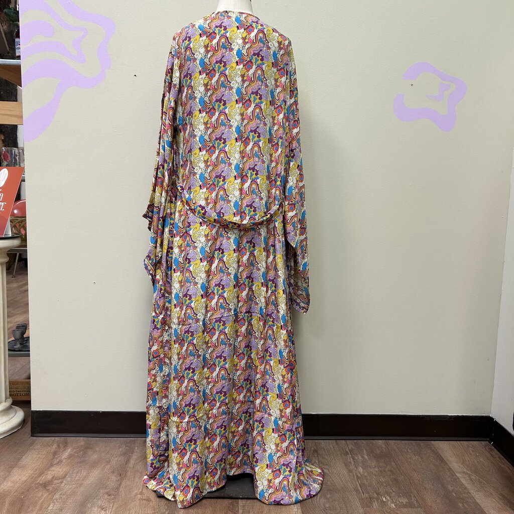 Rainbow Hippie Boho Psychedelic Kimono