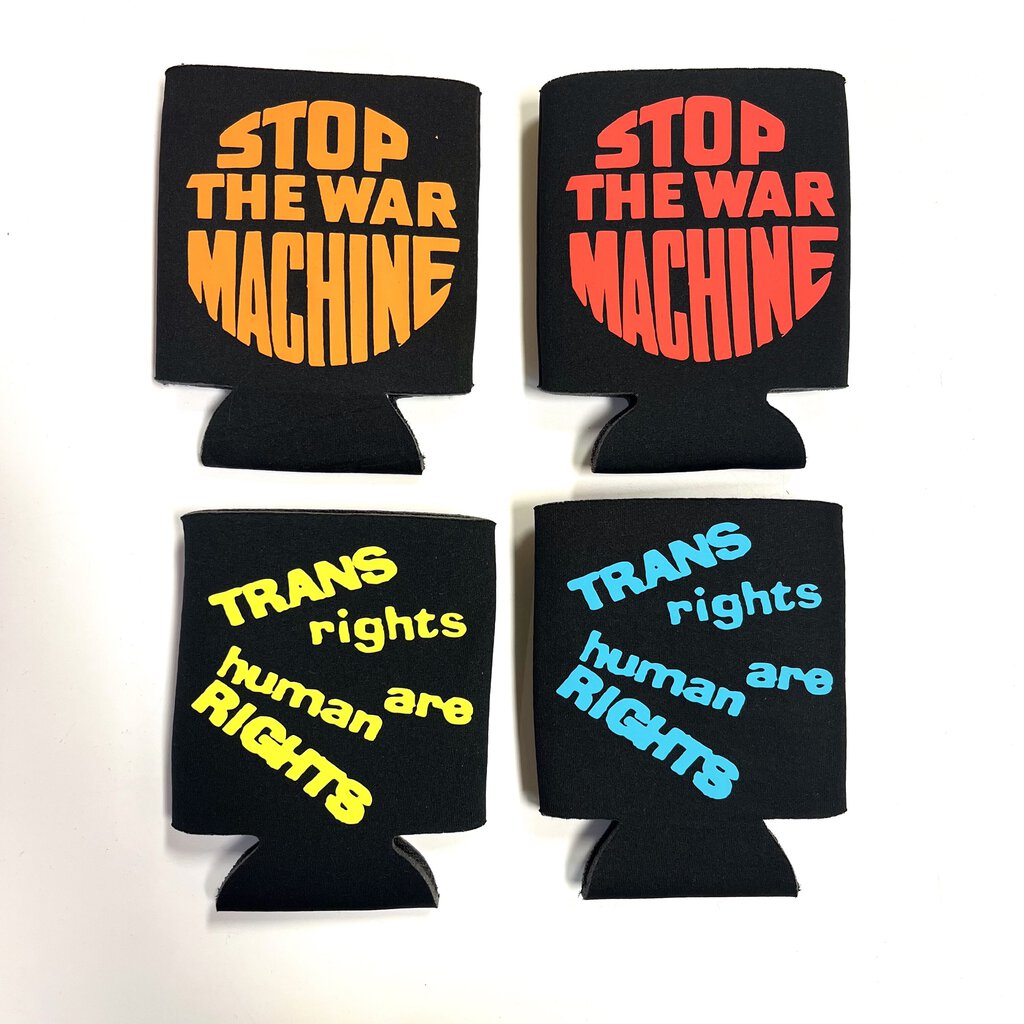 70s-Inspired Slogan Coozie