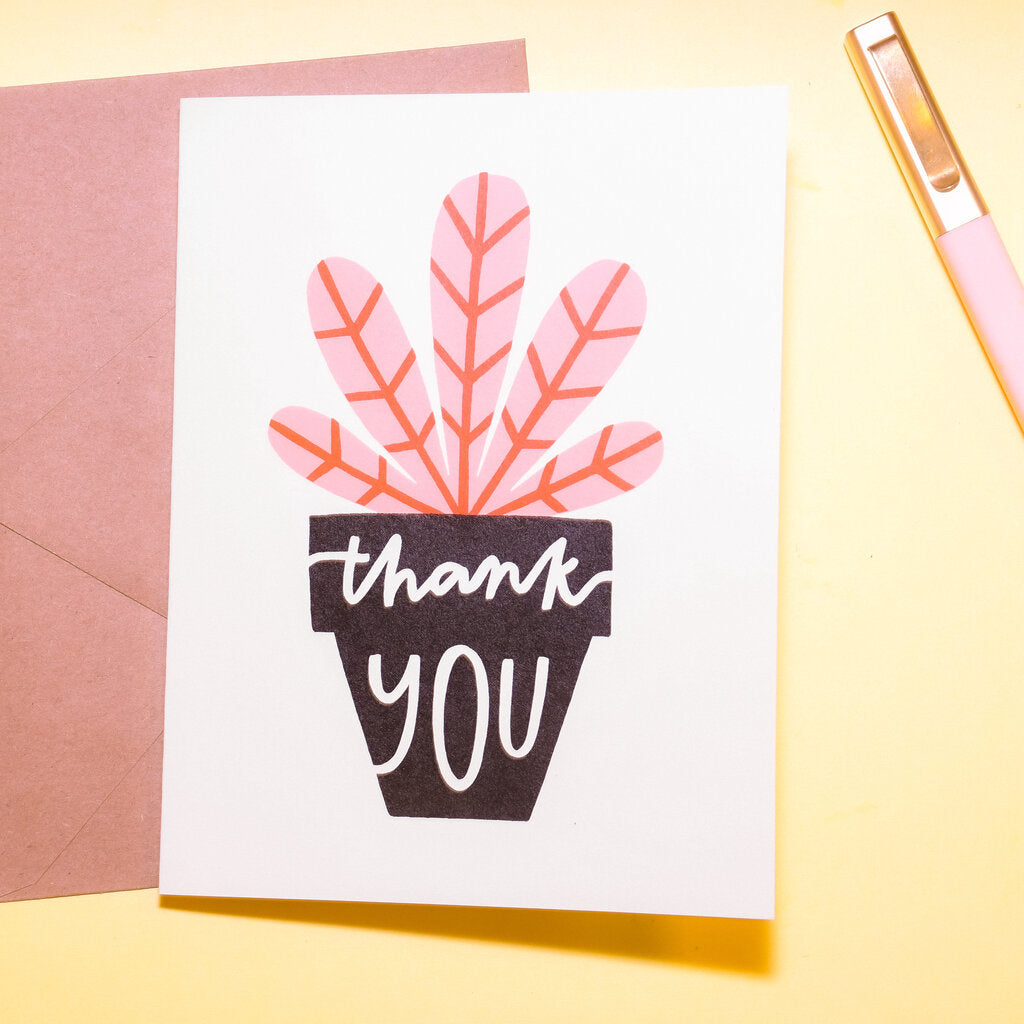 Thank You Potted Plant Card