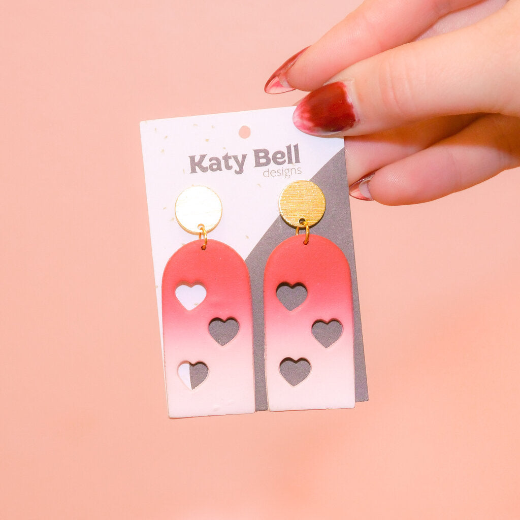Arch Heart Cutout Earrings by Katy Bell Designs