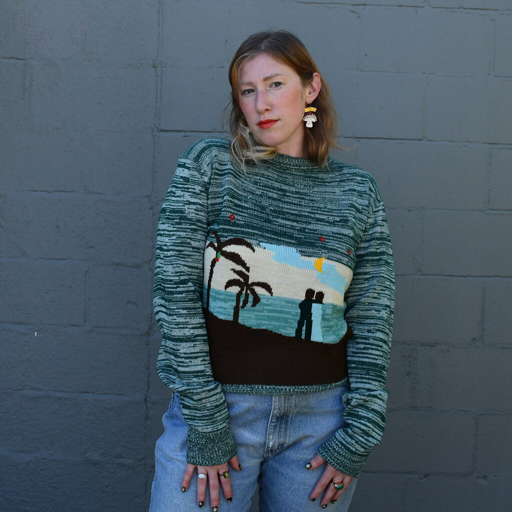 70s Space Dye Landscape Sweater