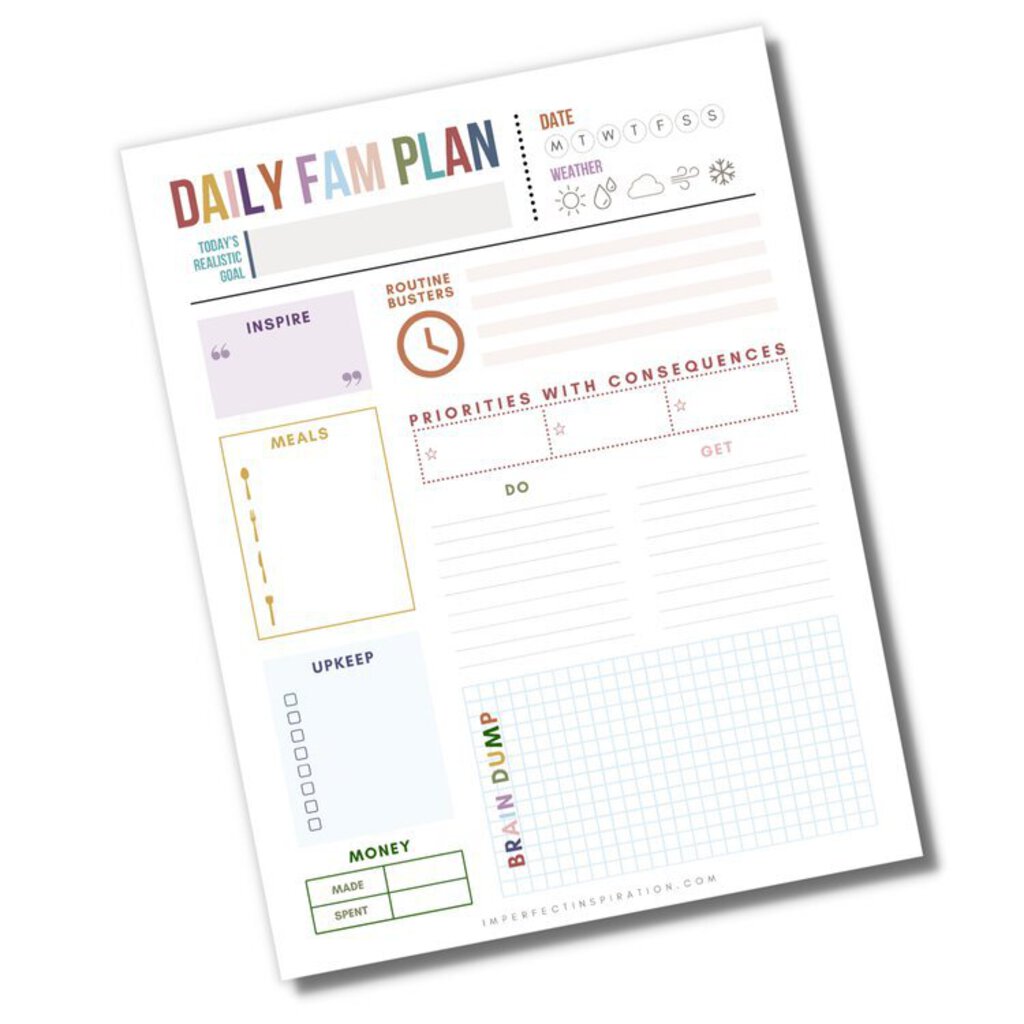 Daily Fam Plan - ADHD Planner