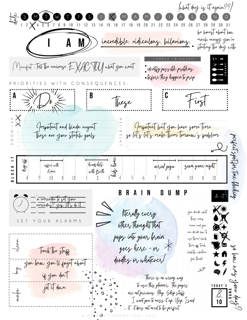 Daily ADHD Notepad Planner