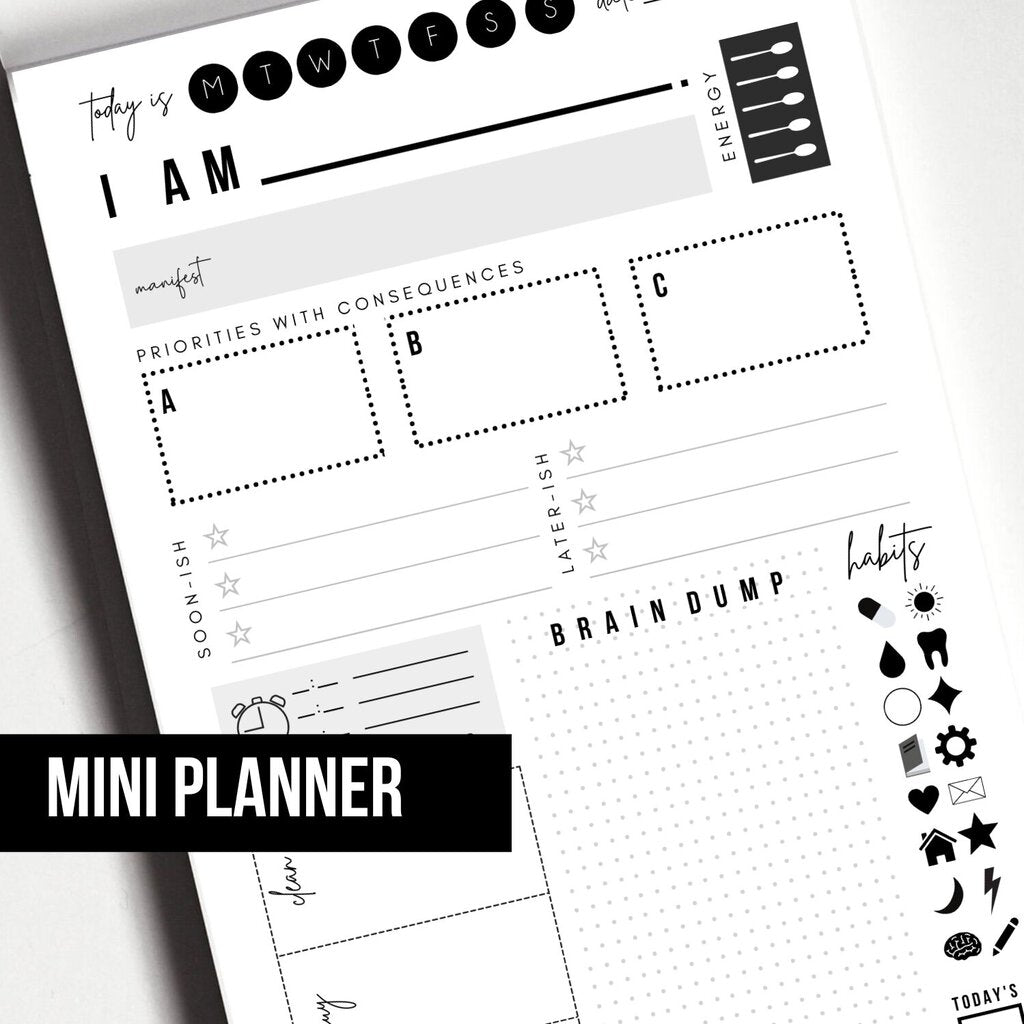 Mini Daily Notepad Planner